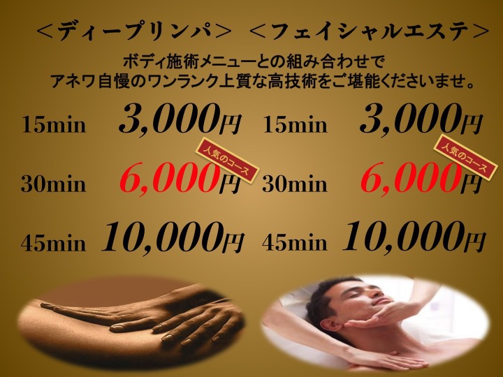 フレックステイイン多摩川で出張メンズエステ東京アネワメニュー2
